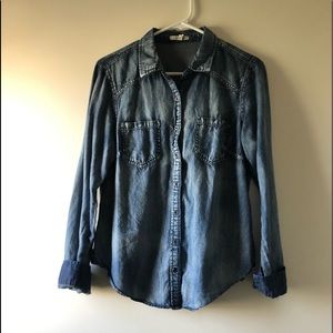 Denim Washed-Out Long Sleeve